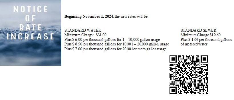 Notice of Rate Increase information